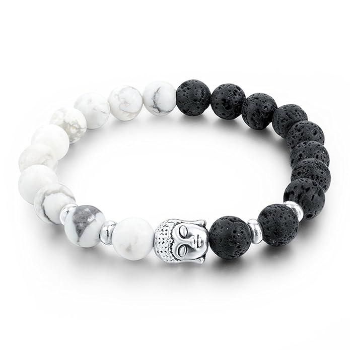 Lava Howlite Buddha Bracelet For Men