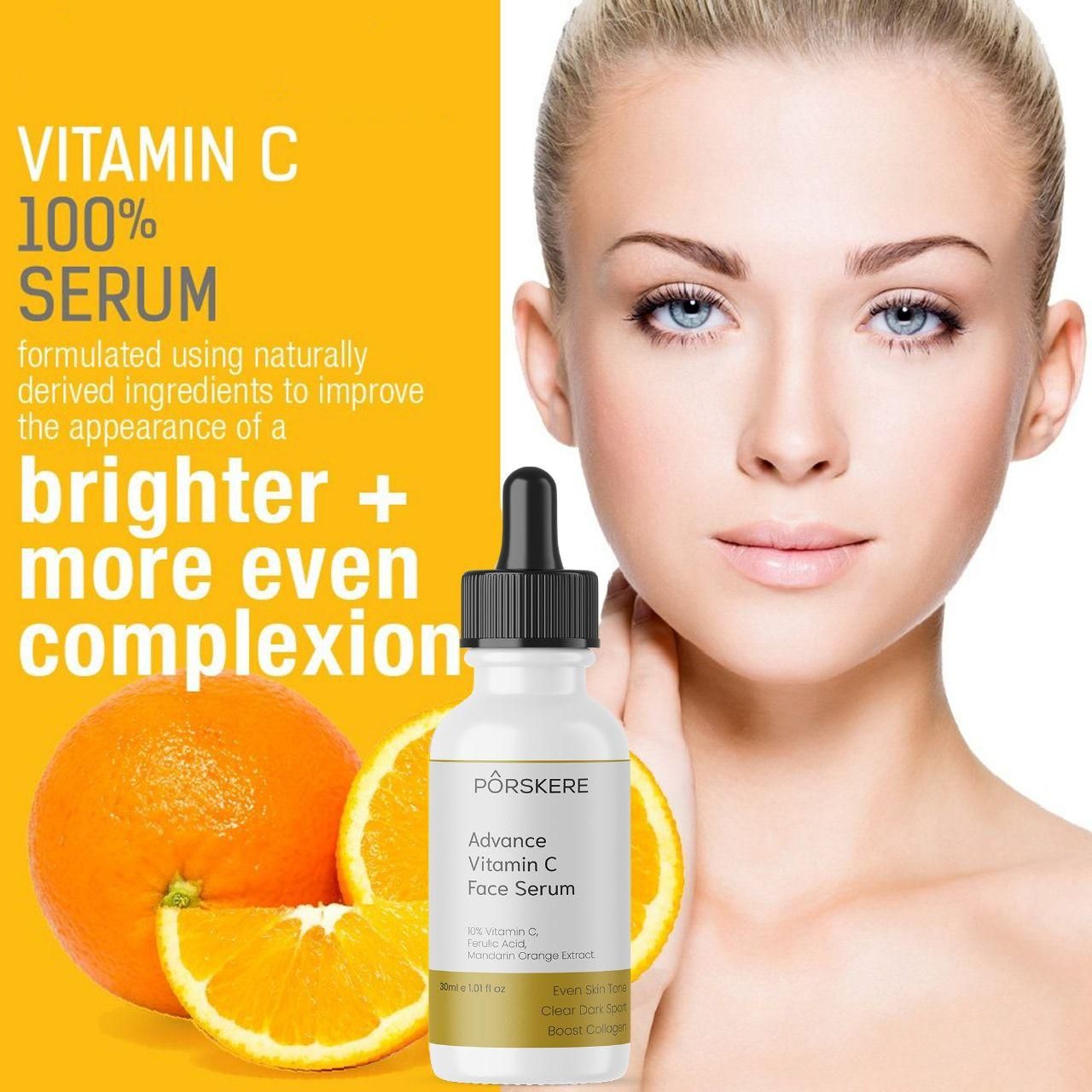 Porskere Advanced Vitamin C Face Serum 30ML (Pack of 2)