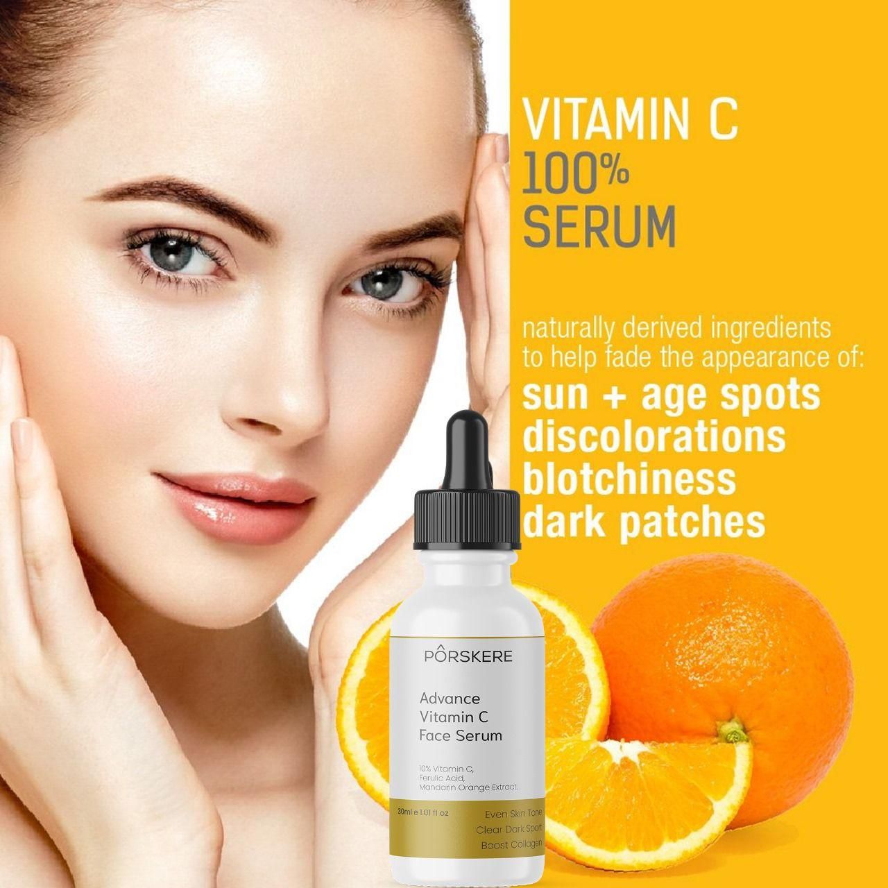 Porskere Advanced Vitamin C Face Serum 30ML (Pack of 2)