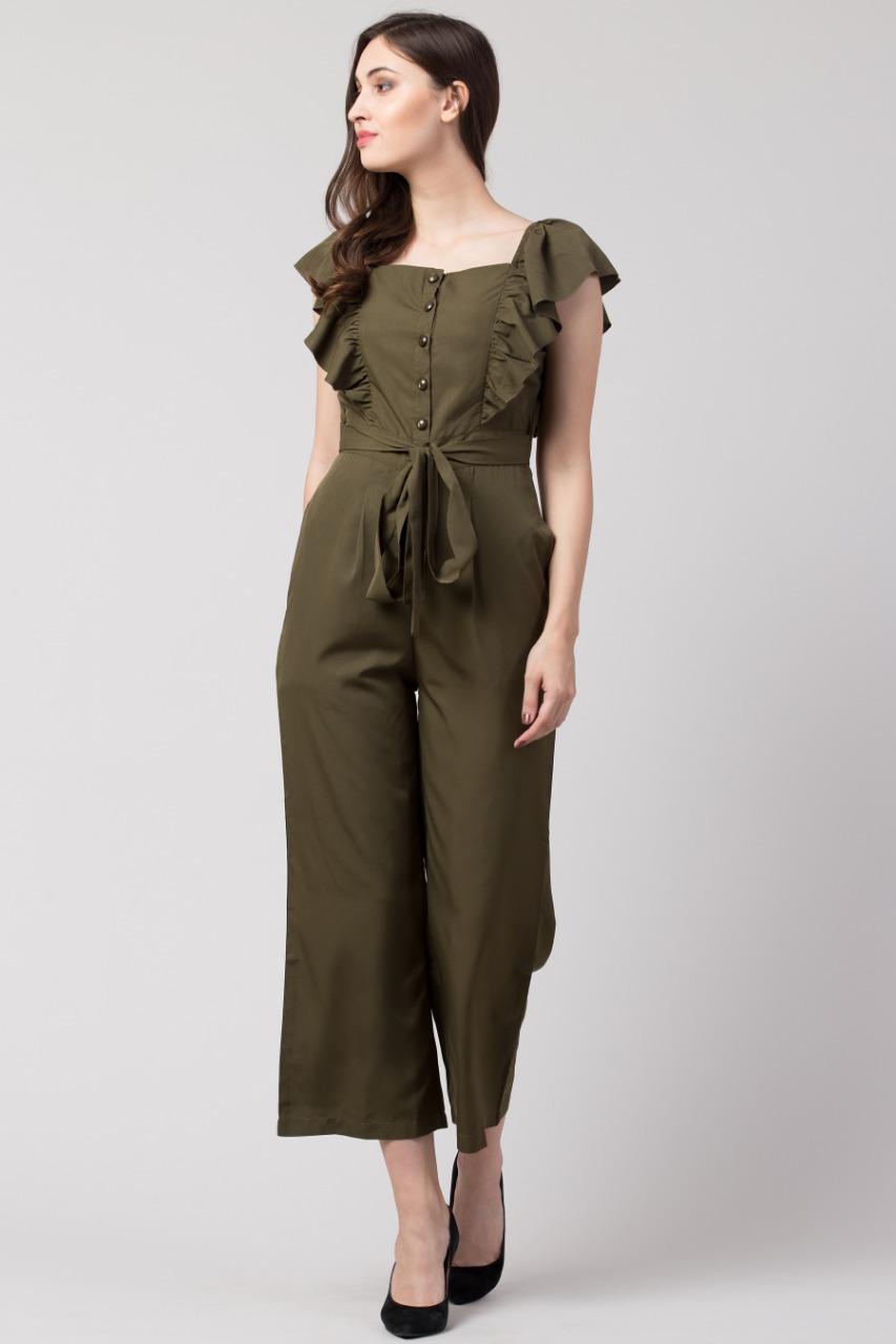 Miss Attitude Polyester Solid Jumpsuit