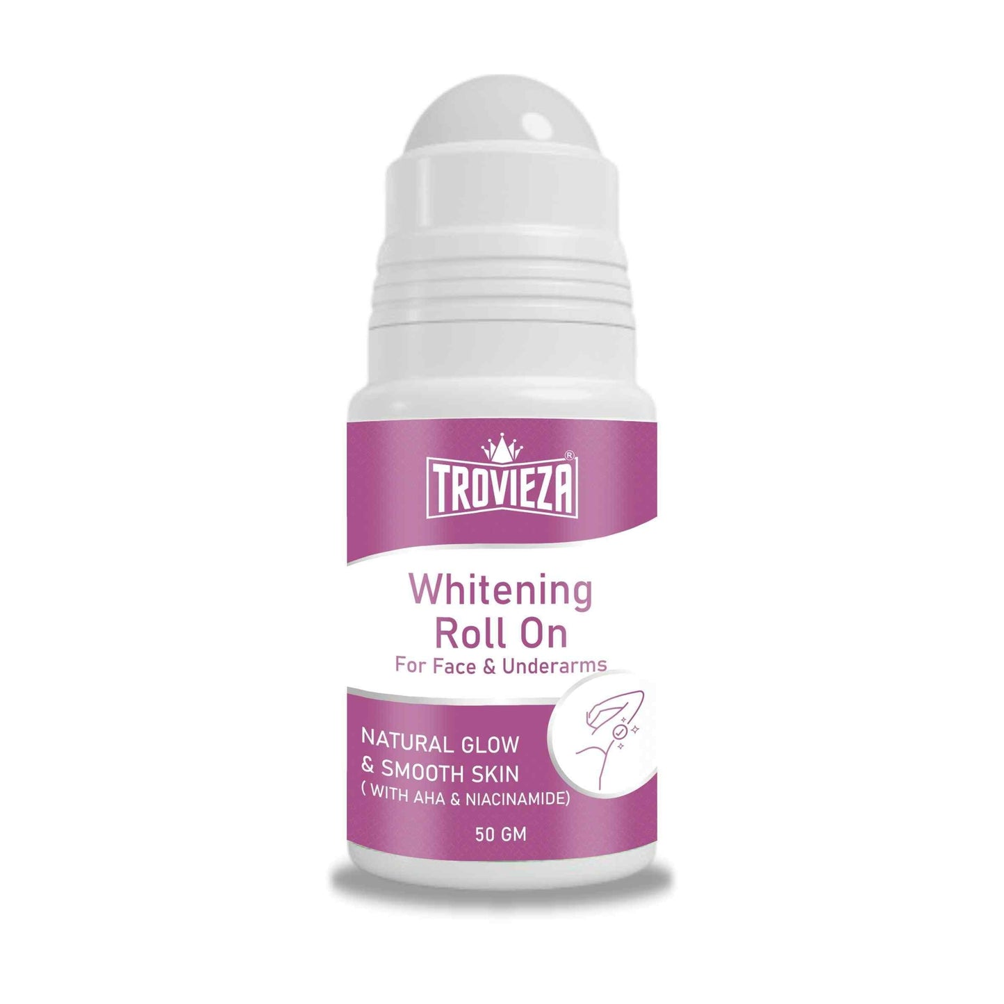 Trovieza Whitening Roll on Cream  for Face & Underarm, for Skin Glow & Moisturization, 50gm