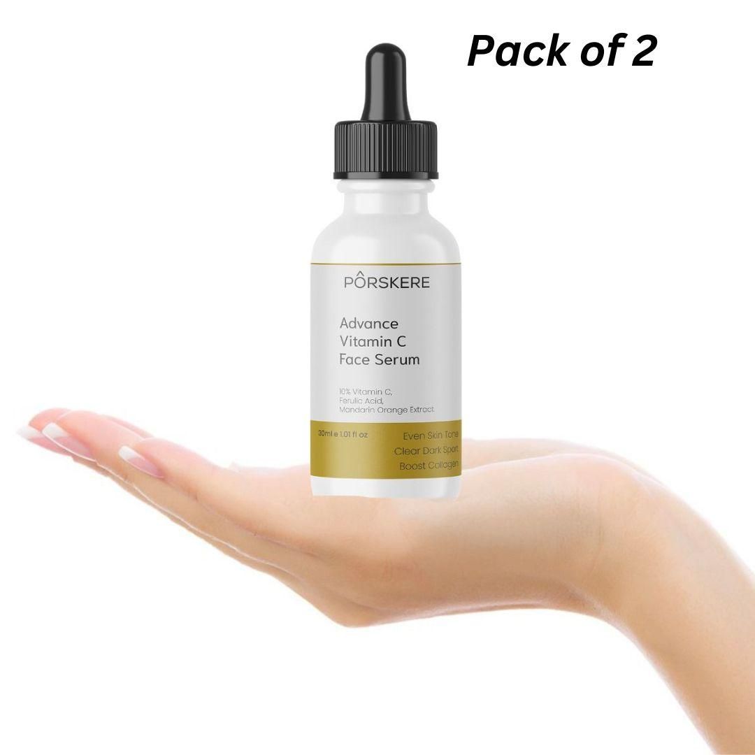 Porskere Advanced Vitamin C Face Serum 30ML (Pack of 2)