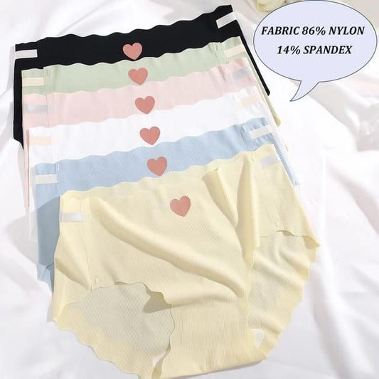 Sweet Korean Women Seamless Large Underwear Hot Sale Panties (Pack of 5)